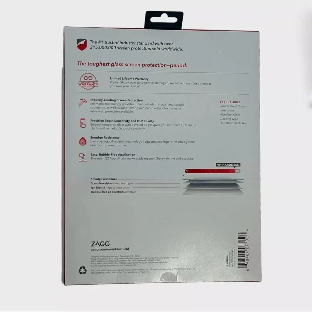 ZAGG Apple iPad Pro 11 InvisibleShield Glass+ (Gen 1 & 2) 3X Shatter Protection